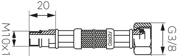 FERRO Flexi hadica k batérií M10